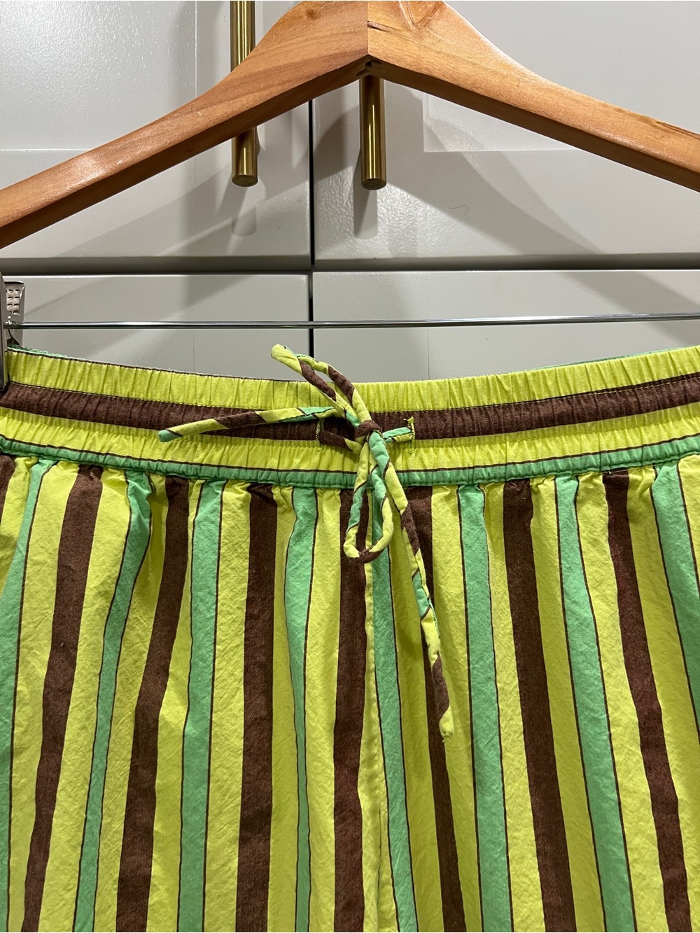 Damson Madder Ritik Trousers UK 16 US 12 Tropical Stripe Organic Cotton - Picture 3 of 7